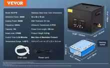 Máquina de limpeza ultrassônica VEVOR 15Litros 360W