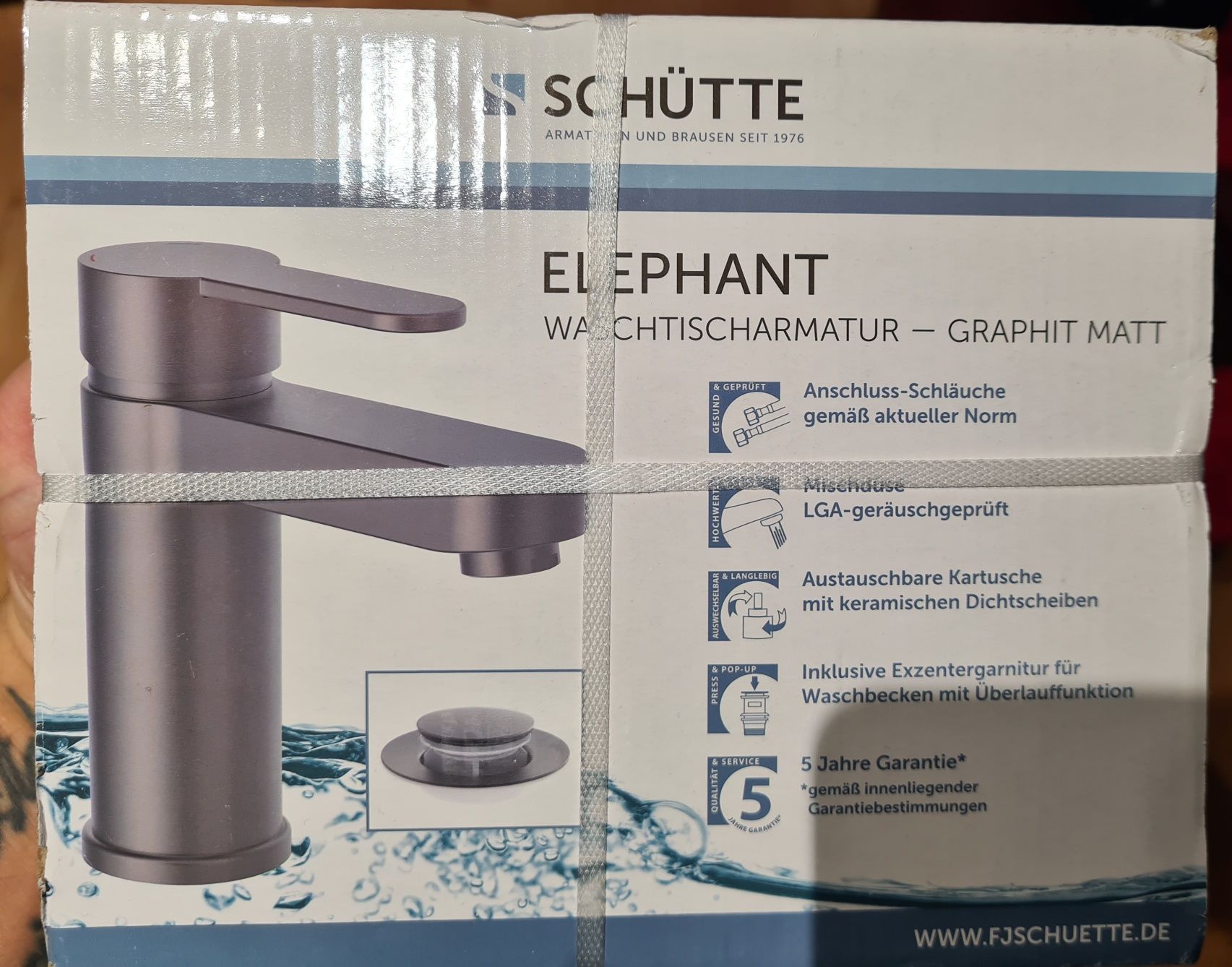 Bateria łazienkowa SCHUTTE GRAPHIT MATT