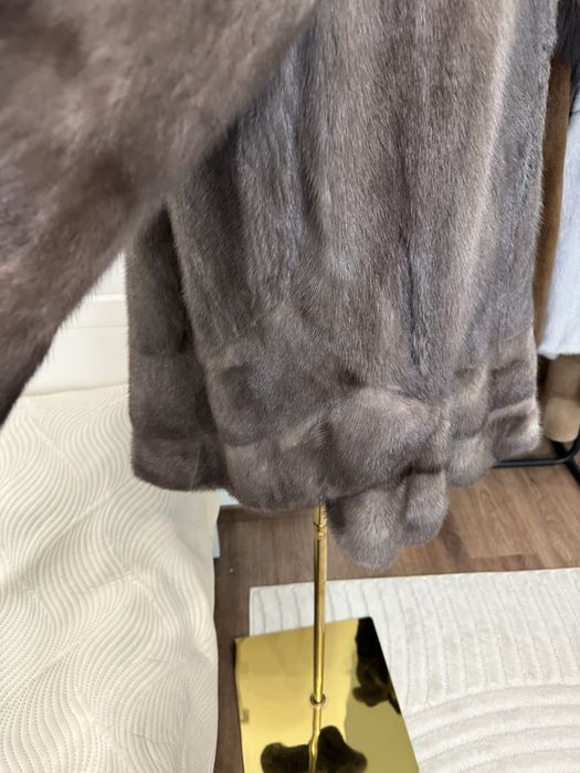 Futro naturalne z norek, duzy rozmiar L XL