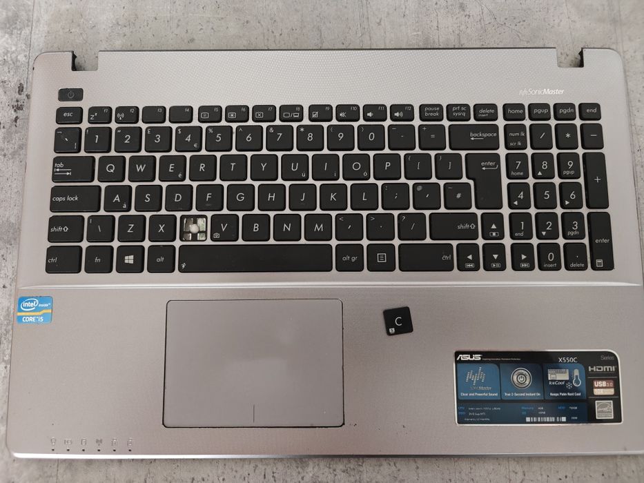Palmrest, klawiatura Asus x550c