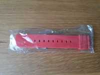 Nowy pasek do zegarka 20 mm Silikonowy Gadgetwraps w kolorze czerwonym