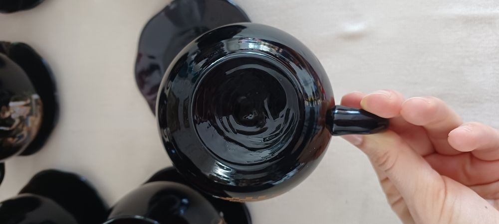 Чорний чайний червіз  скляний Афродита новий