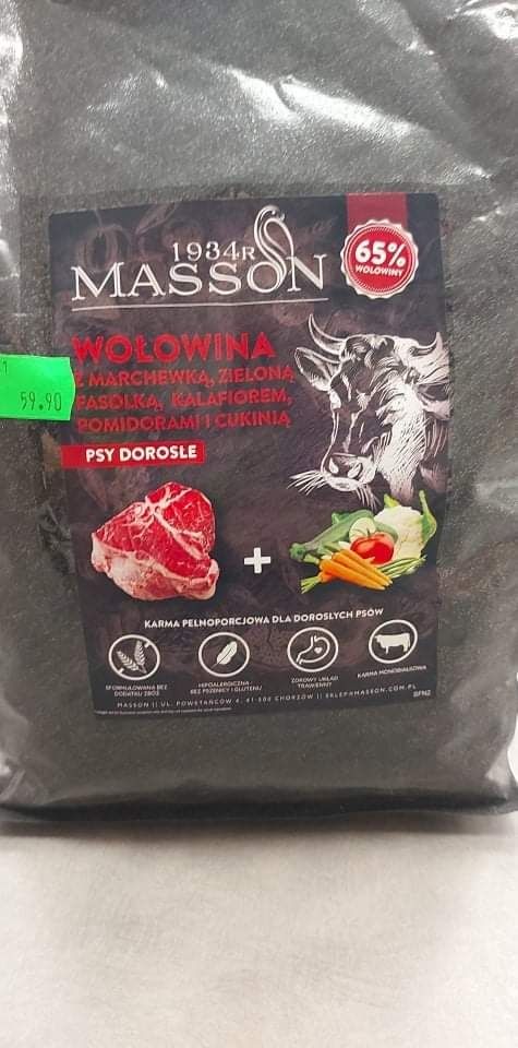 Karma Monoproteinowa Dla Psów Średnich i Dużych Ras 2kg Masson