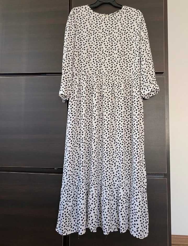 Zara HIT blogerska sukienka w kropki groszki luzna oversize