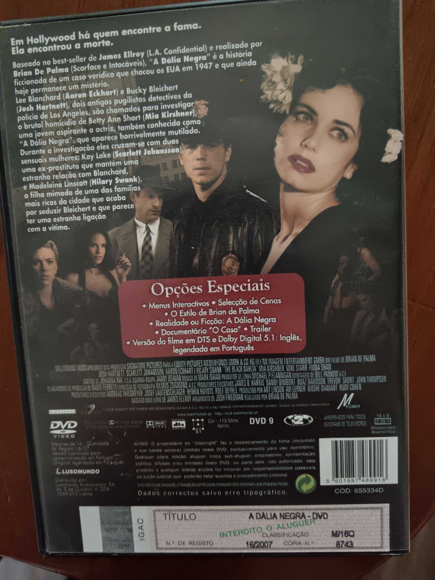 filme dvd original - a dália negra