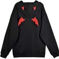 Gotycka bluza diabeł Hellboy uszy  skrzydła r M