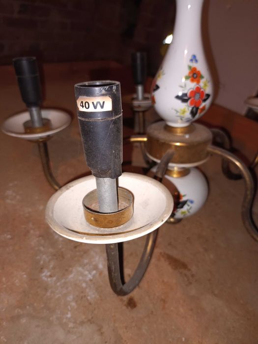 Lampa wisząca porcelanowa czasy prl