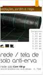 Tela de Solo para: Vedações, Jardim e Rega Tapa Ventos