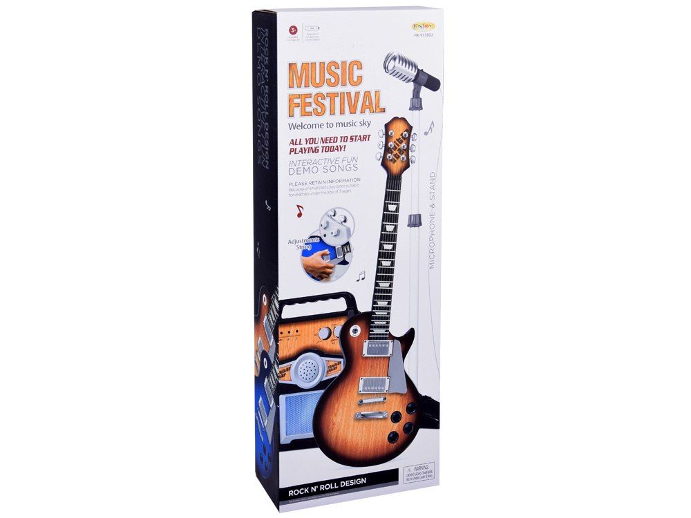 Gitara Elektryczna z Mikrofonem i Wzmacniaczem dla Dzieci Karaoke