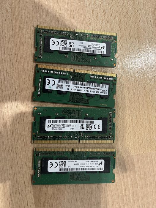 Оперативна память для ноутбука 3200hz 8gb, 4gb