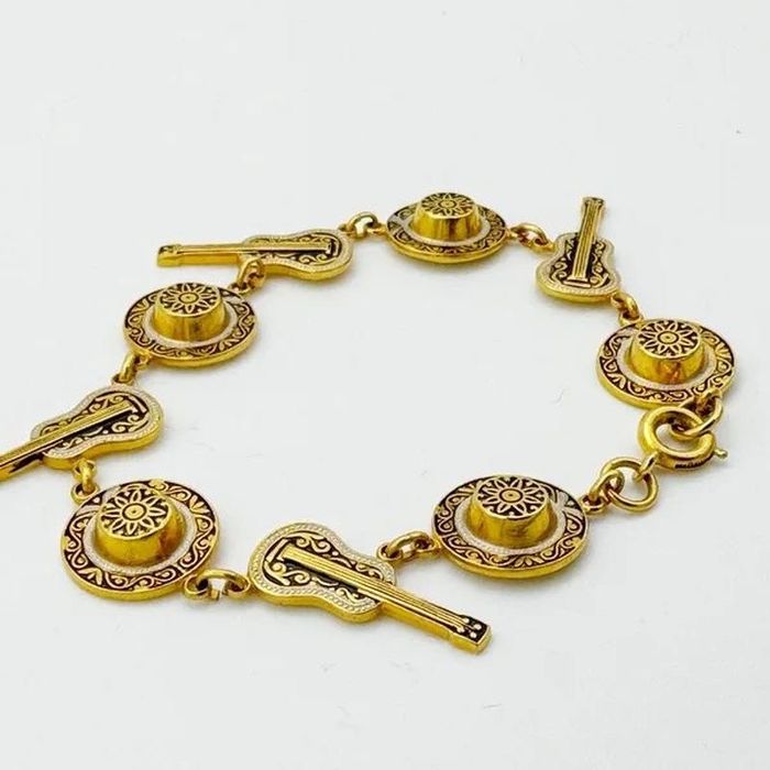 Вінтажний іспанський дамаський браслет 1970-х років