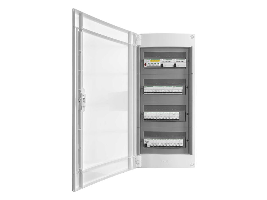 Rozdzielnica elektryczna natynkowa, zabezpieczona, gotowa 4x13 modułów
