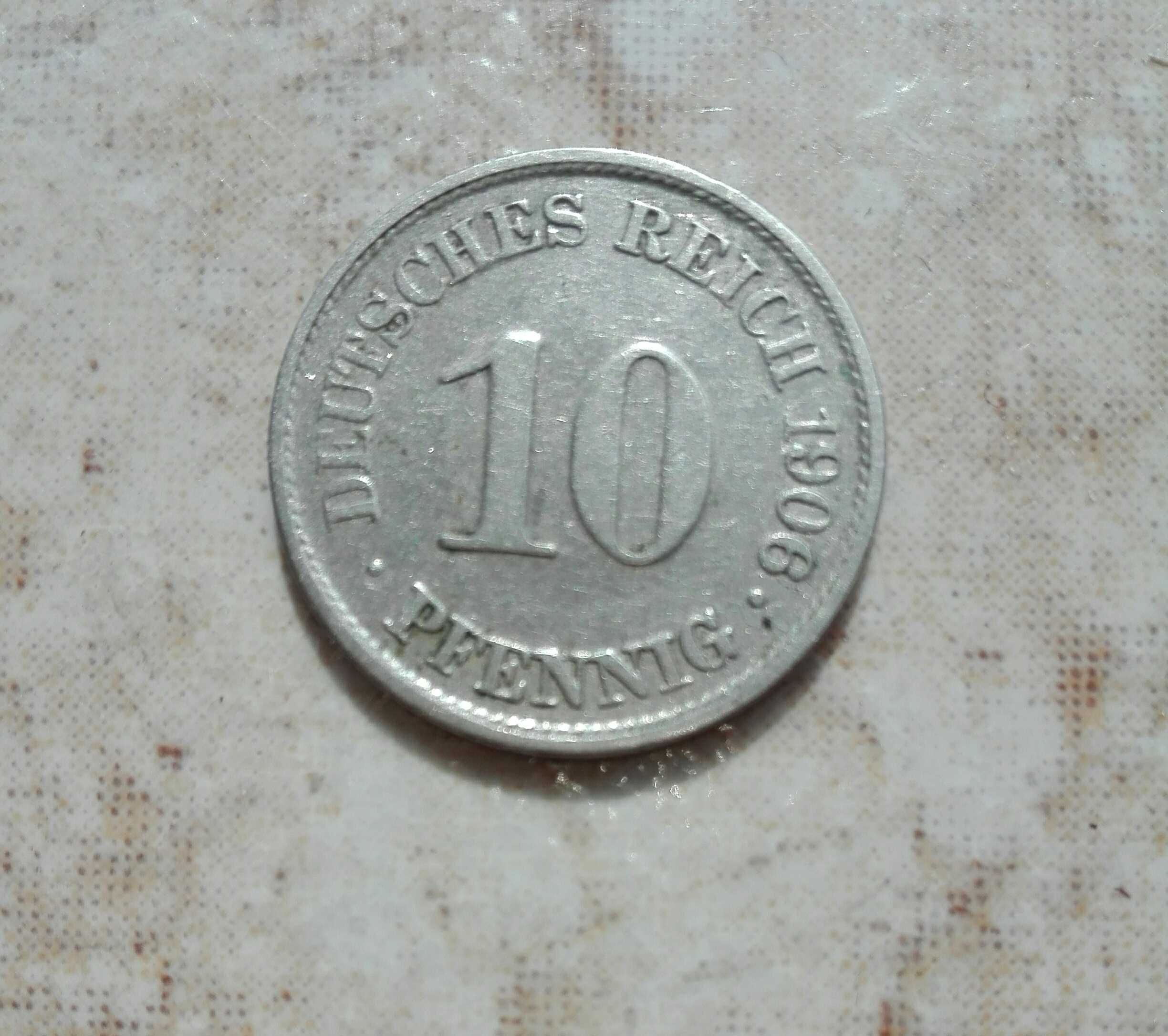 Moneta 10 Pfennig Deutsches Reich 1906