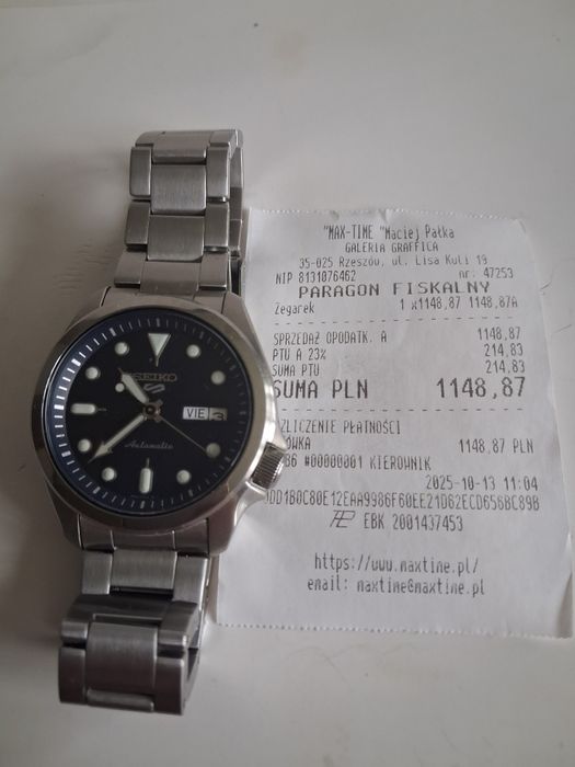 Zegarek automat Seiko gwarancja