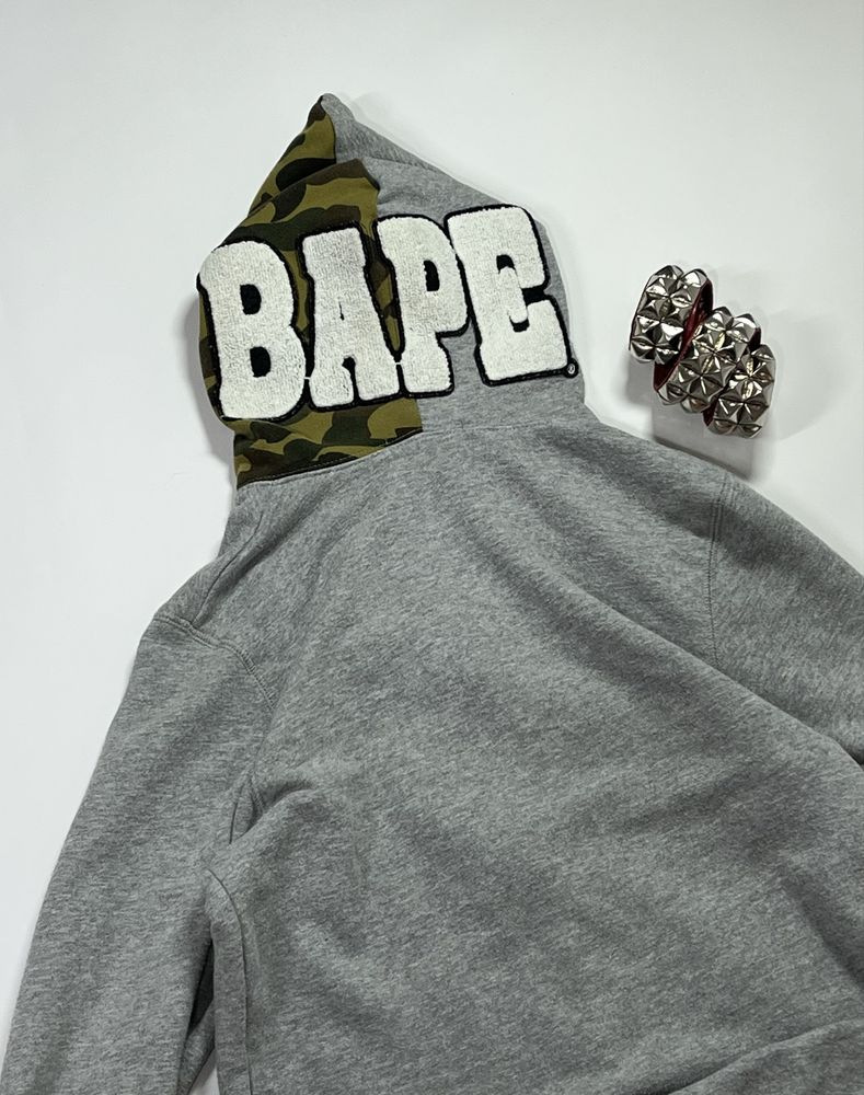 Кофта зіпка худі зіп-худі бейп bape rap реп swaga camo fullzip рэп