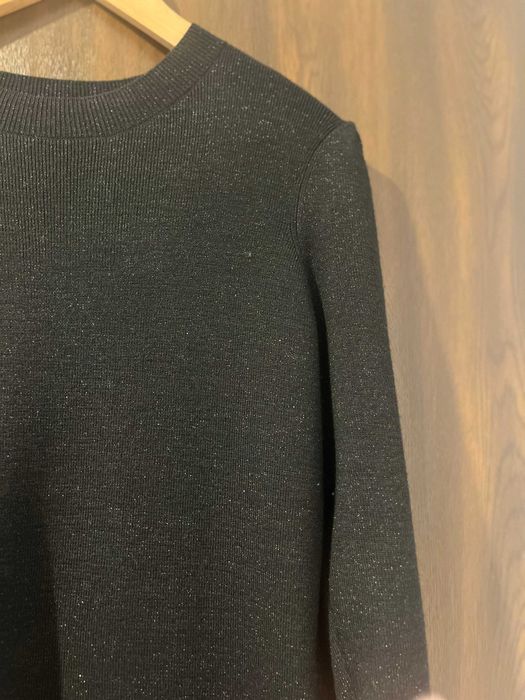 Wełniana czarna sukienka HUGO BOSS