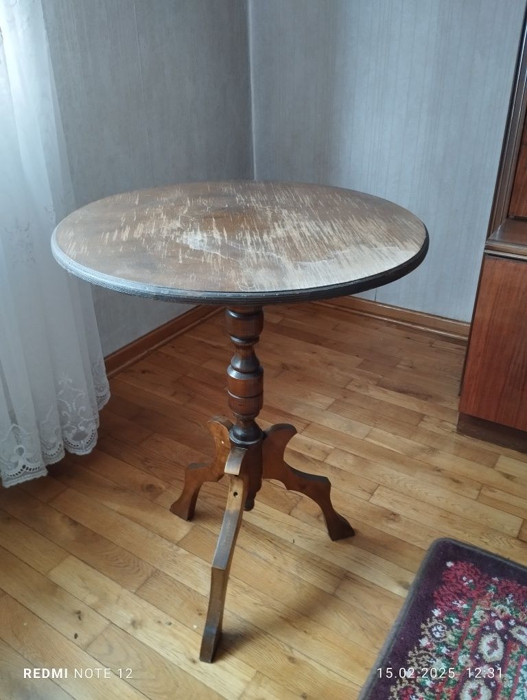 Stolik lata PRL drewniany