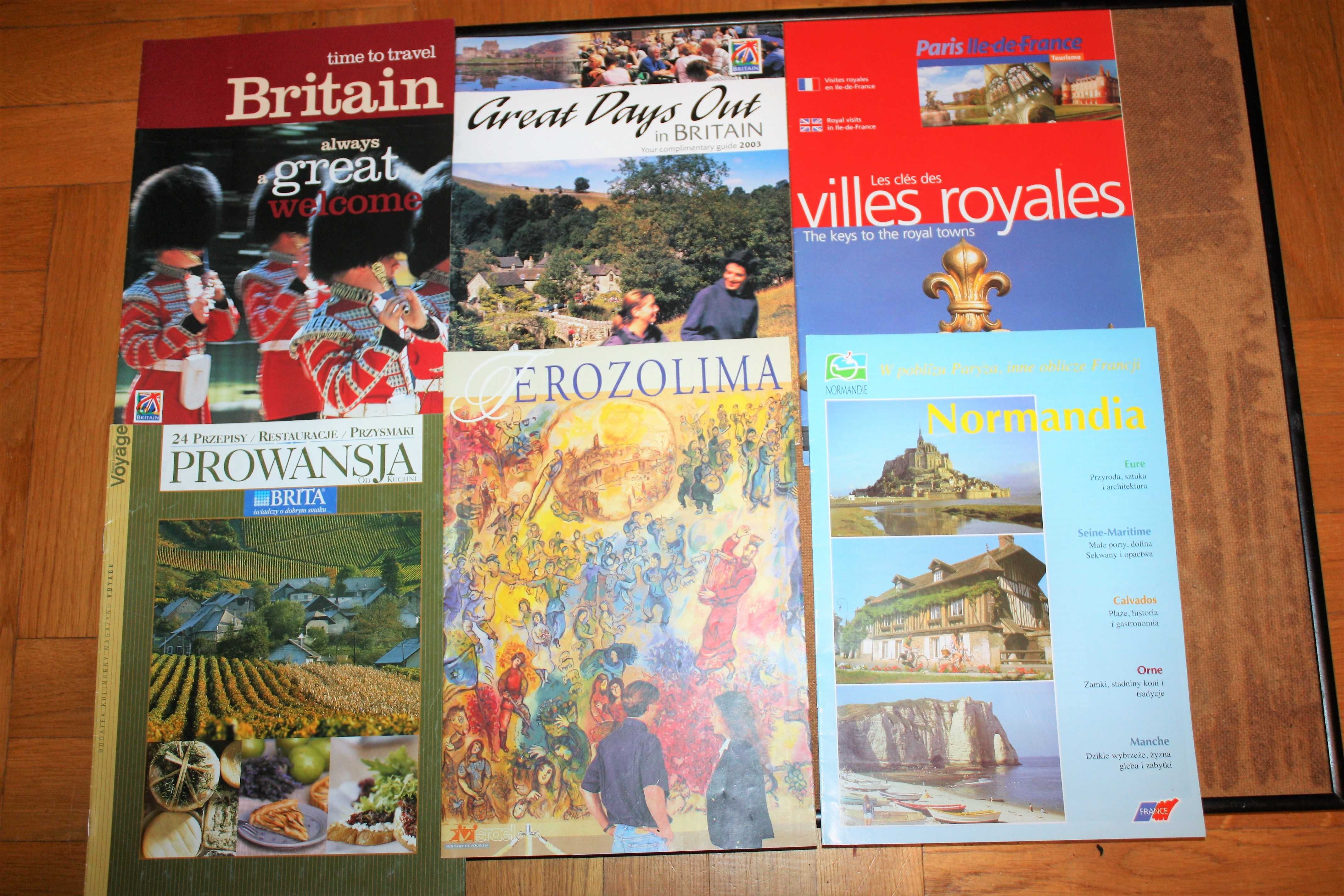 Stare foldery turystyczne - Anglia  Francja  Izrael