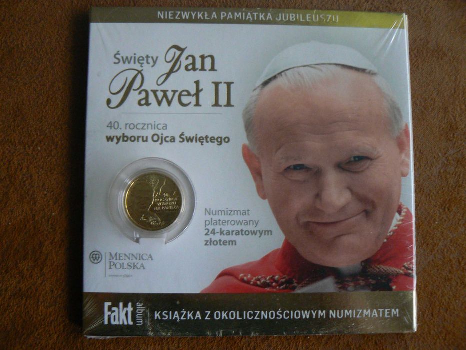 Numizmat Mennica Polska 40 rocznica wyboru Jana Pawła II