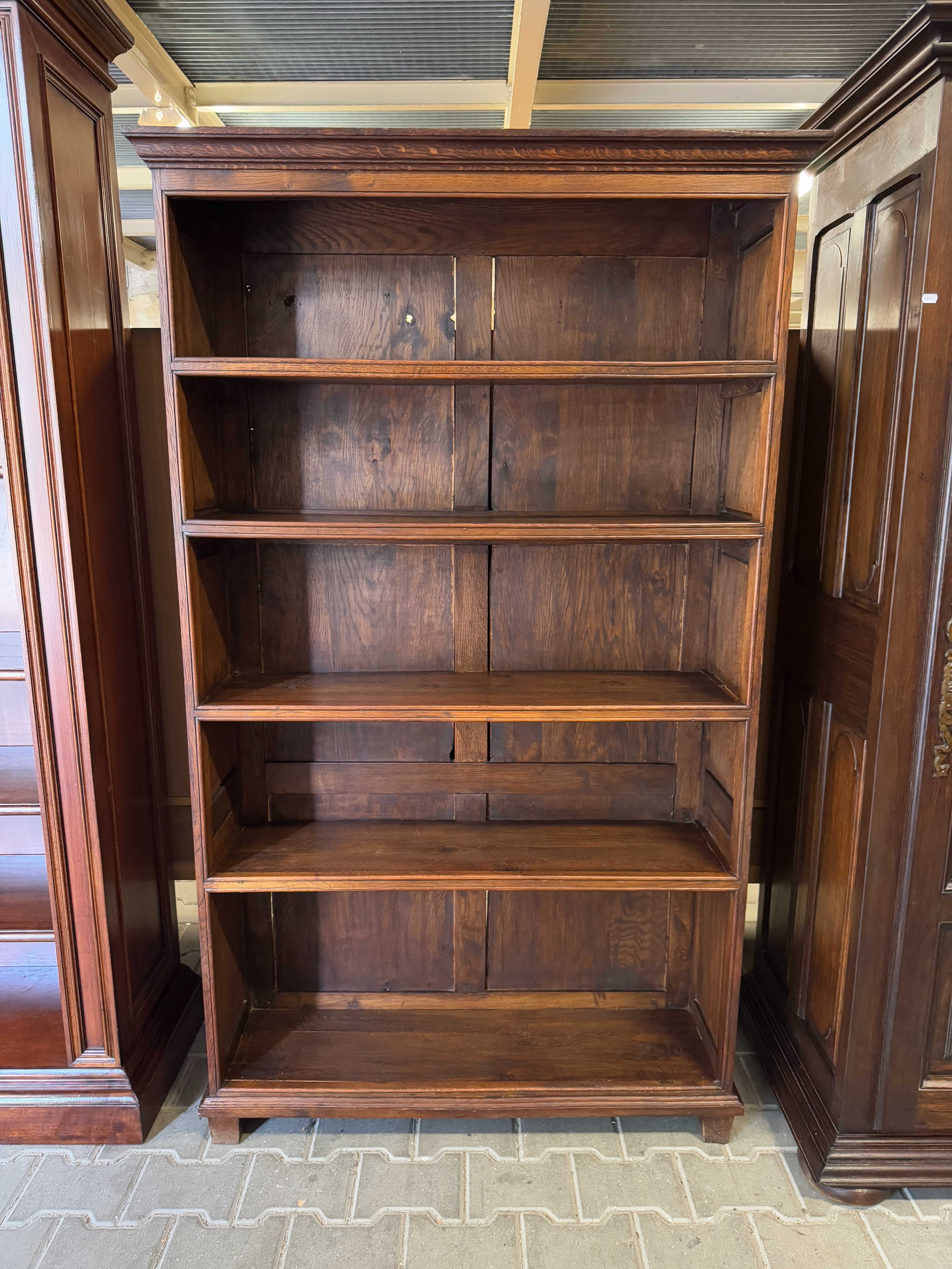 Regał drewniany biblioteka antyczna szafka orzech