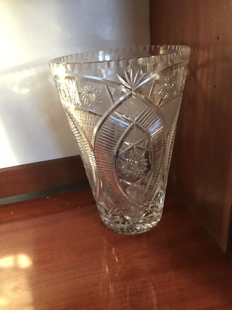 Duży wazon kryształowy 30 cm z PRL