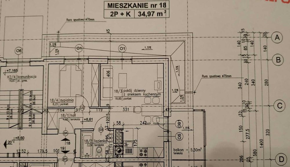 Mieszkanie 2-pokojowe Rzeszów, ul. Nowosądecka 18 (35m2)