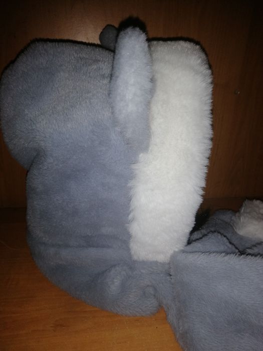 Шапка, шарф перчатки 3 в 1. Зимняя  шапка капор.