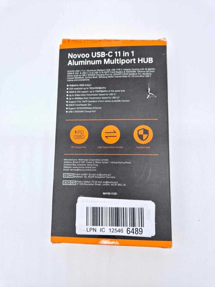 HUB adapter Novoo R11w1 Multi Display USB C