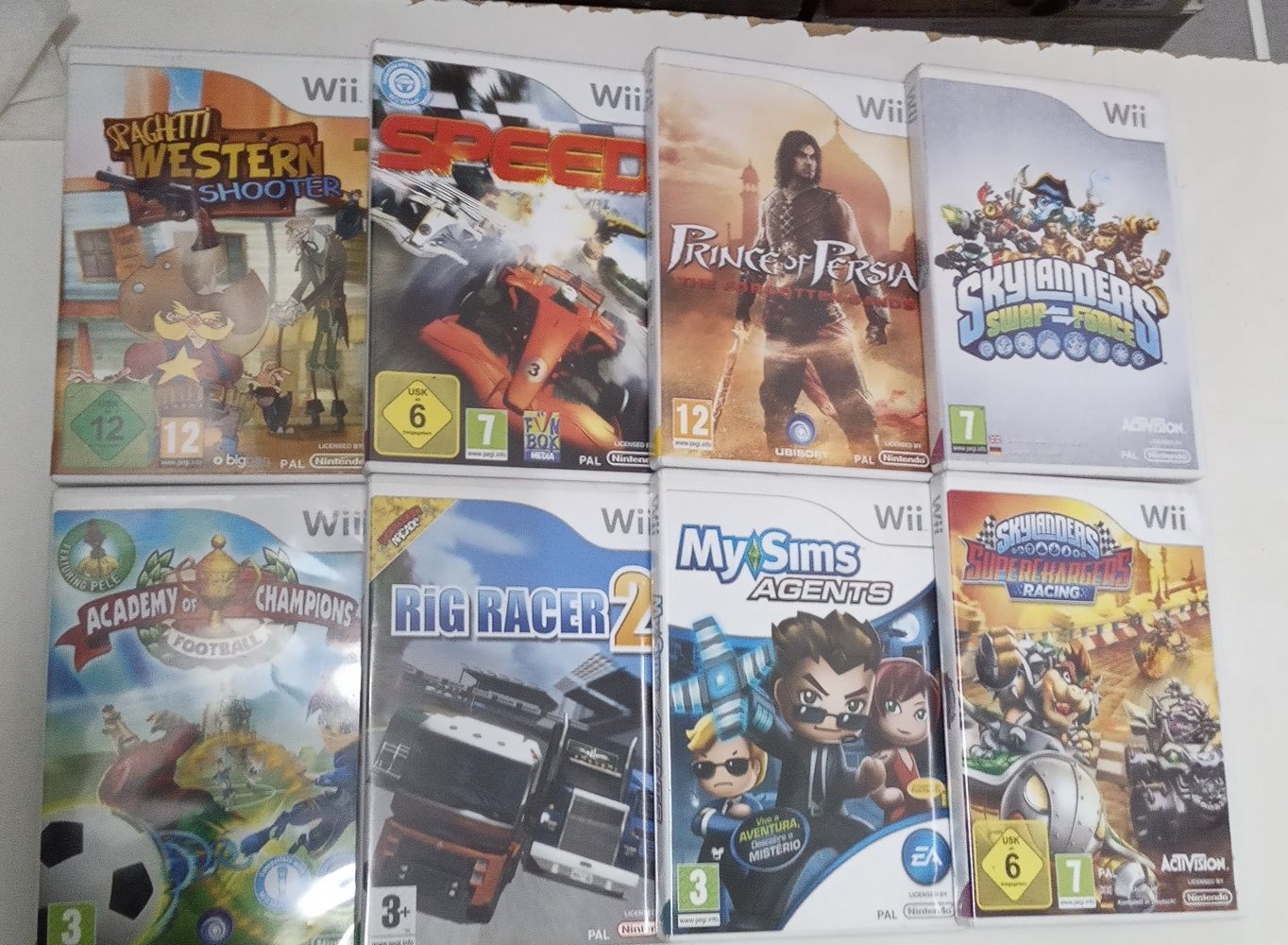 Wii  Super Mário, Skylanders, Hanna Montana, Champions, redsteel Wii