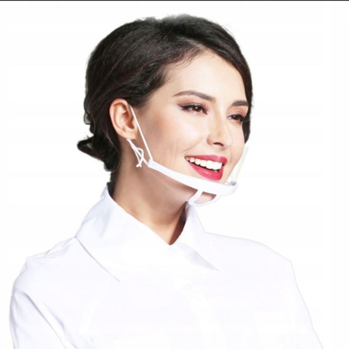 Mini przyłbica półprzyłbica maseczka na brodę usta nos