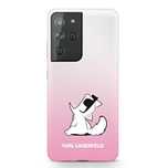 Etui Karl Lagerfeld Choupette Fun Na Samsung Galaxy S21 Ultra - Różowe