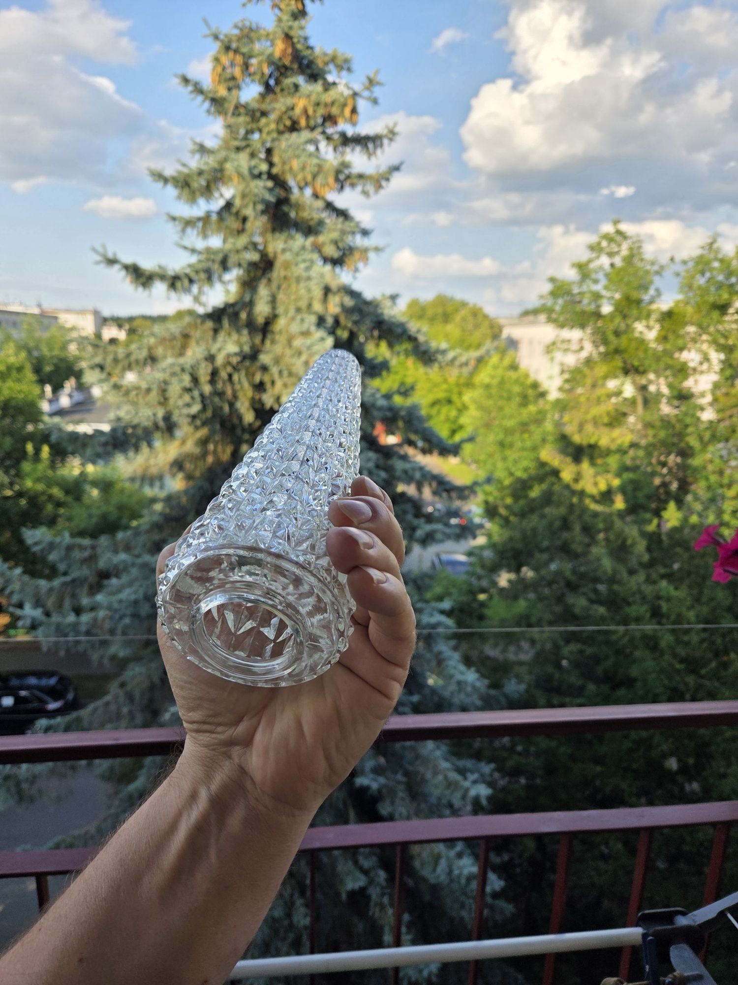 PRL  Klosz stożek do żyrnadola, kinkietu (zestaw 6 sztuk)