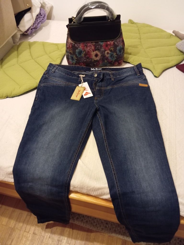 Spodnie damskie jeansowe r.46 nowe
