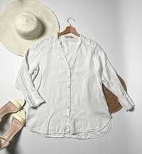 Damska biała koszula lniana Zara L(40)
