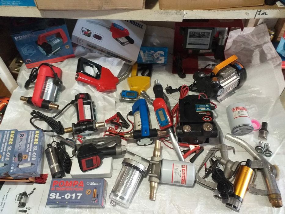 Насос  для перекачки топлива, міні АЗС фільтр, пістолет, шланг, рукав