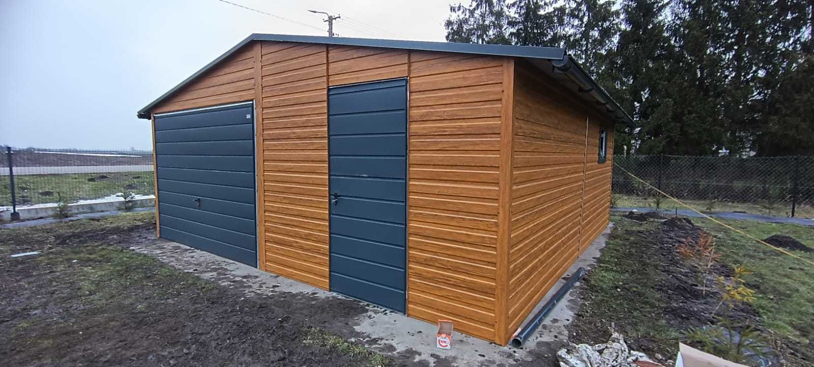 Garaż Blaszany Drewnopodobny 4x6 4x5 3x6 6x6  7x6 7x7
