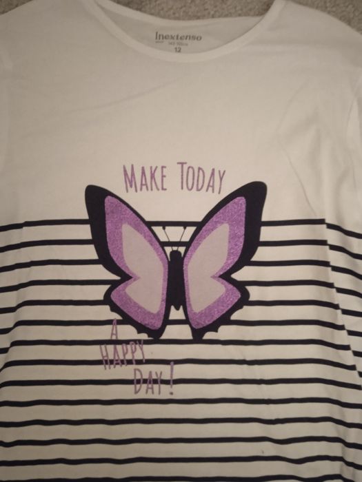 Bluzka motyl w linie