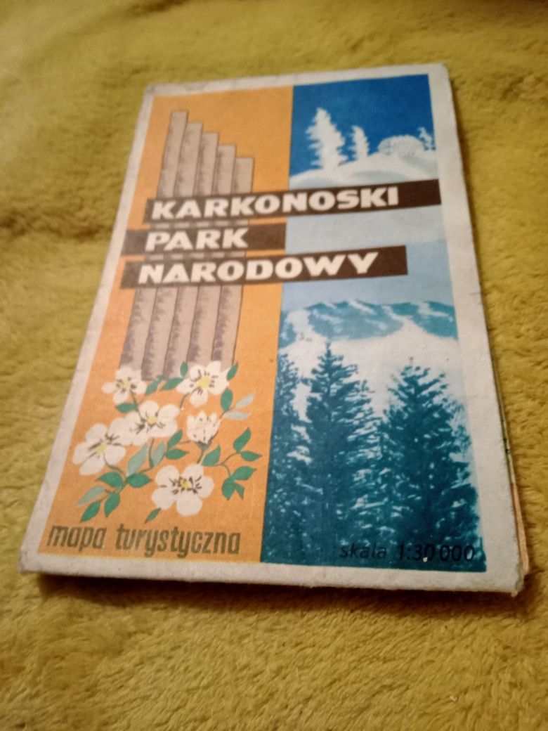 Karkonoski park narodowy mapa turystyczna 1980