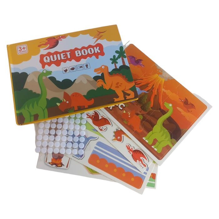 książka montessori interaktywna sensor, dinozaury