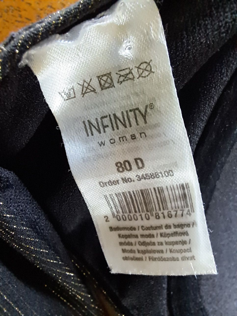Infiniti stanik strój kąpielowy czarny 80D