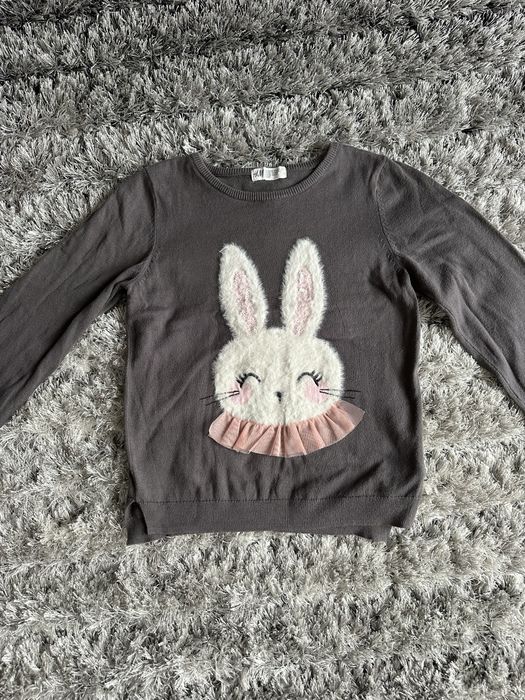 H&M sweterek puszysty krolik poekny 134/140