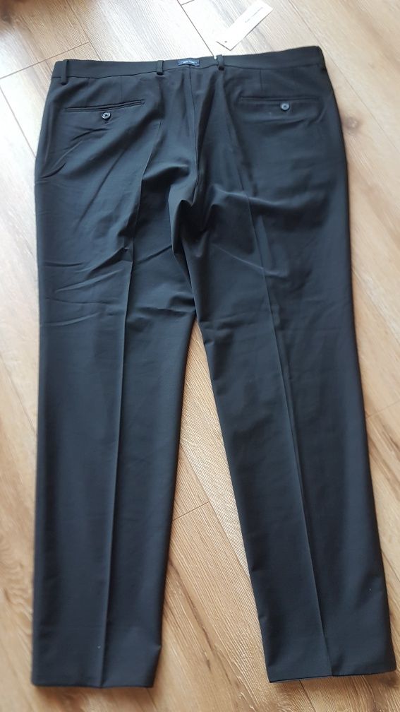 Męskie spodnie garniturowe Pierre Cardin eleganckie 27 XL czarne męski