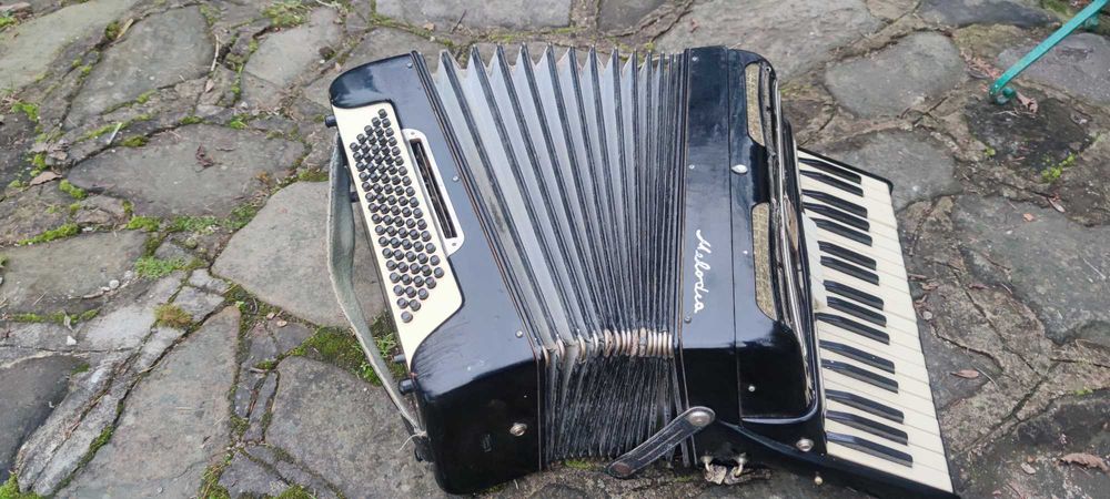 Zabytkowy akordeon guzikowy - DUŻY rozmiar - Rzadkość