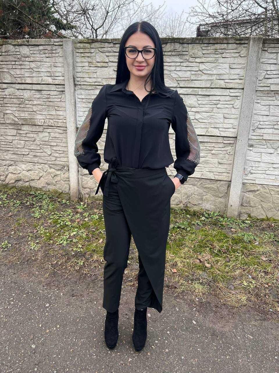 Жіноча чорна блузка 42-48 розмір Туреччина