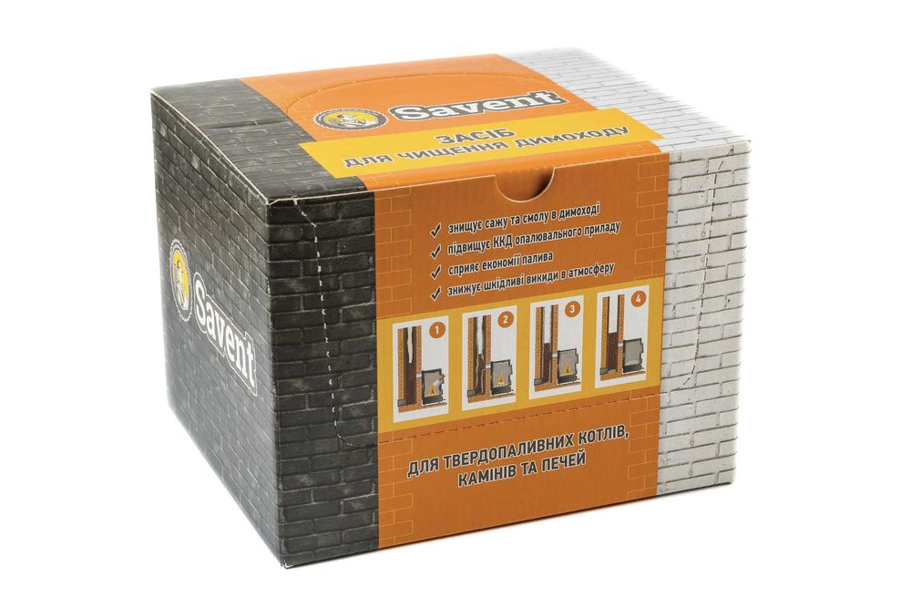 Засіб для чищення димоходів Savent 1 кг (25 шт х 40 г) Чистка дымохода