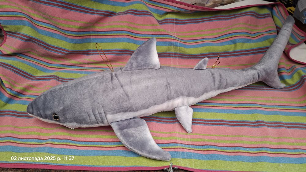 Акула мягкая игрушка 100 см shark 1 метр