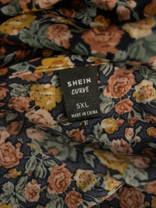 Shein Curve sukienka maxi modny wzór kwiaty floral hit roz.50