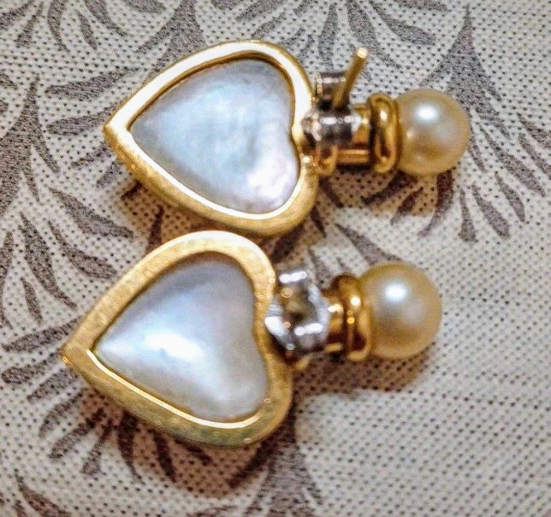 Brincos vintage coração
