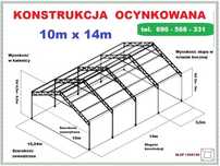 Konstrukcja ocynkowana NOWA - 10m x14 m Wiata Rolna Garaż Hala Magazyn