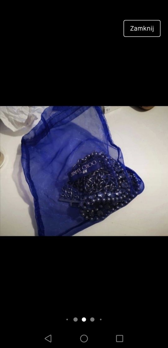 Naszyjnik kolia Jimmy choo srebrny z kamieniami